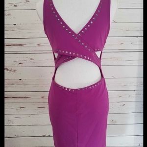 BEBE bodycon dress open back